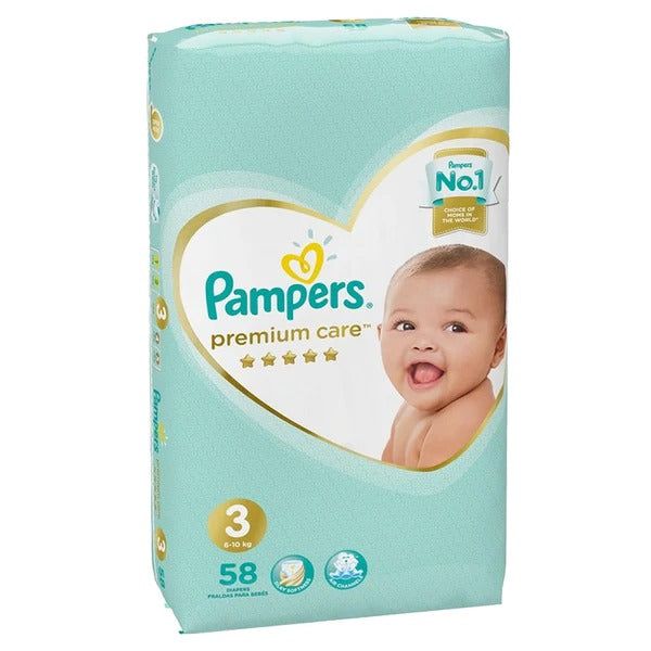 Pampers Premium Care Diapers Size 3, 58 Ct