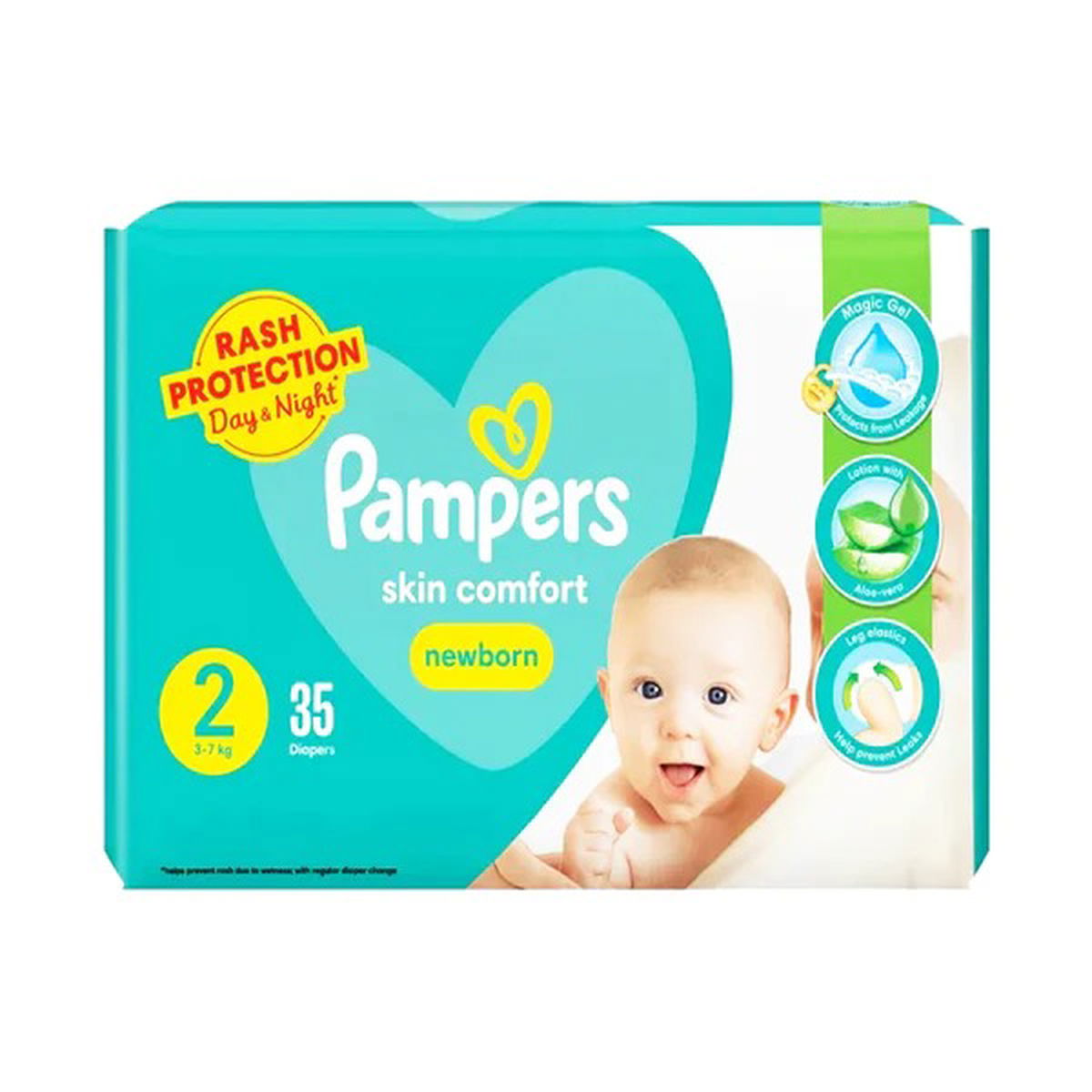 Pampers Skin Comfort Newborn Diapers Size 2 (Mini), 35 Ct