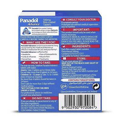 Panadol Advance Tablets 96ct