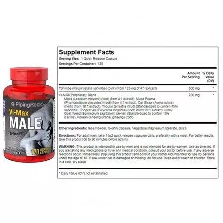 Piping Rock Vi-Max Male 120 Capsules