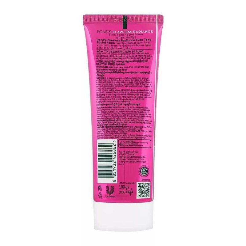 Pond's Flawless Radiance Even Tone Glow Facial Foam, 100g