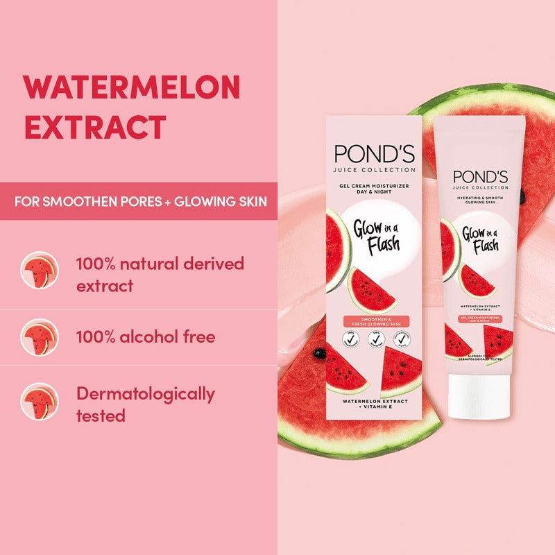 Pond's Glow in a Flash Facial Cleanser Watermelon Extract, 90g