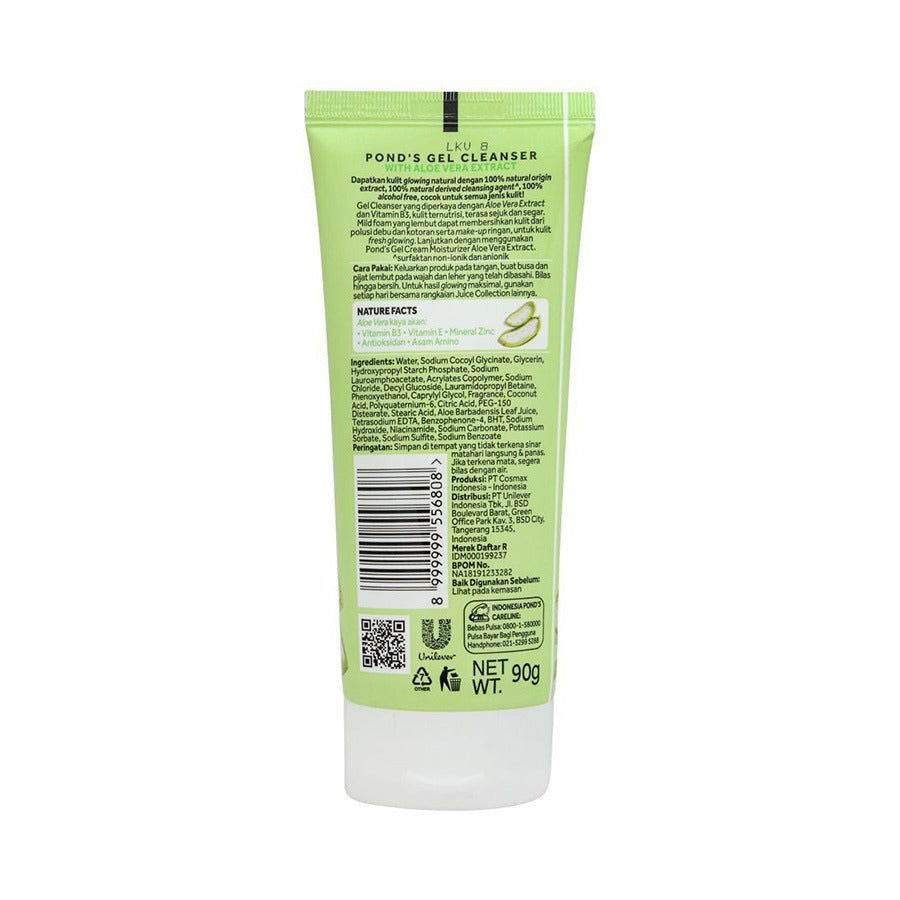 Pond's Glow in a Flash Gel Cleanser Aloe Vera Extract + Vitamin B3, 90g