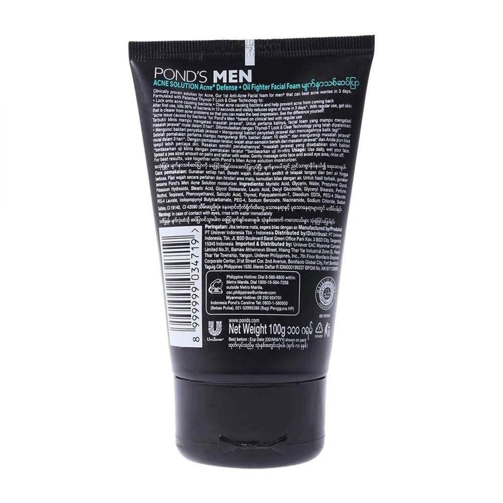 Pond's Men Acne Solution Facial Foam, 100g
