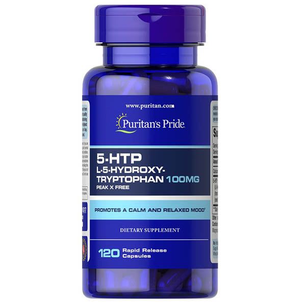 Puritan's Pride 5-HTP 100mg - Mood & Relaxation Support, 120 Ct