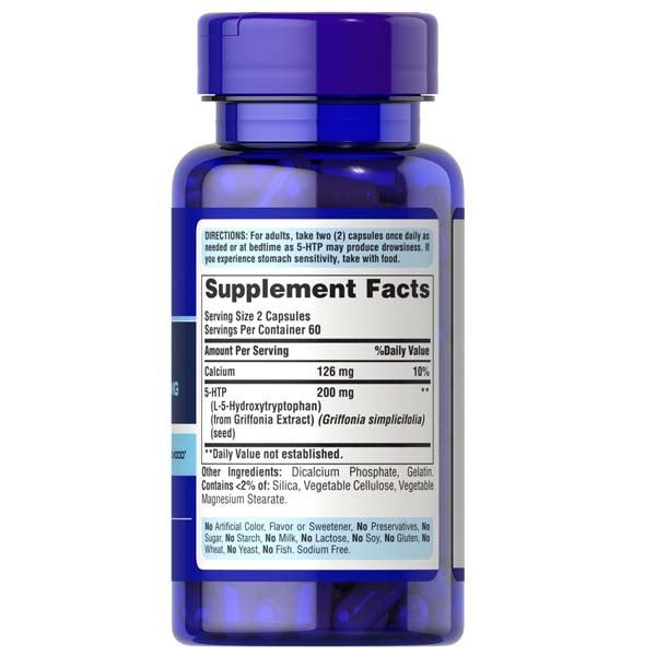Puritan's Pride 5-HTP 100mg - Mood & Relaxation Support, 120 Ct