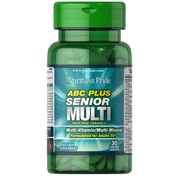 Puritan's Pride ABC Plus Senior Multivitamin Iron-Free 50+ 30 Ct