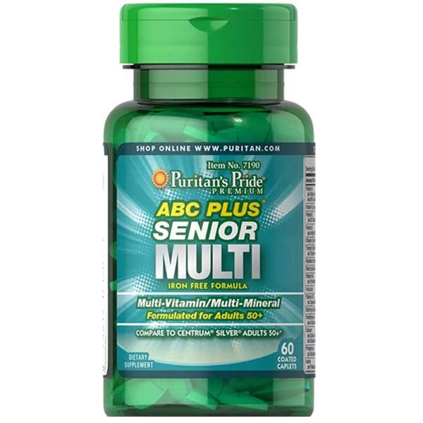 Puritan's Pride ABC Plus Senior Multivitamin Iron-Free 50+ 60 Ct