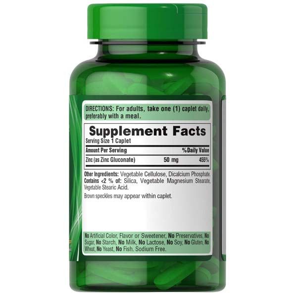 Puritan's Pride Chelated Zinc 50mg 250ct