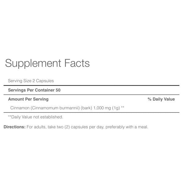 Puritan's Pride Cinnamon 500mg, 100 Ct