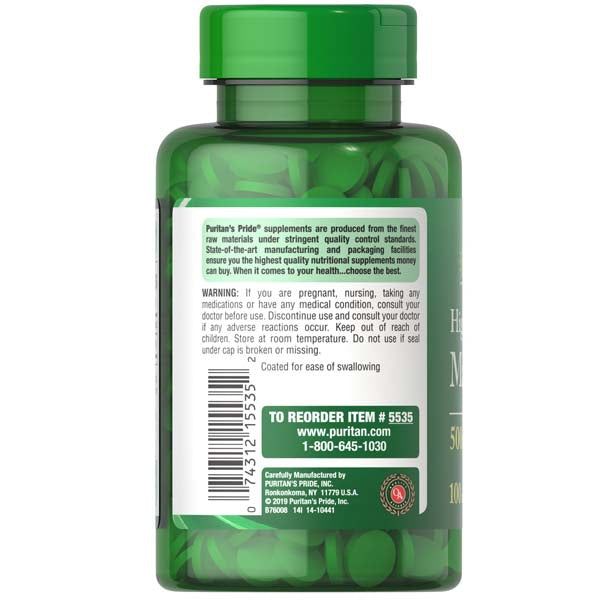 Puritan's Pride High Potency Magnesium 500 mg