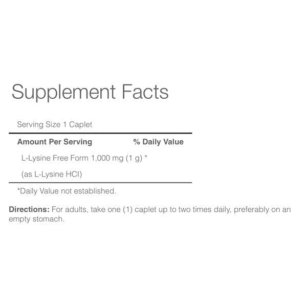 Puritan's Pride L-Lysine 1000mg, 60 Ct