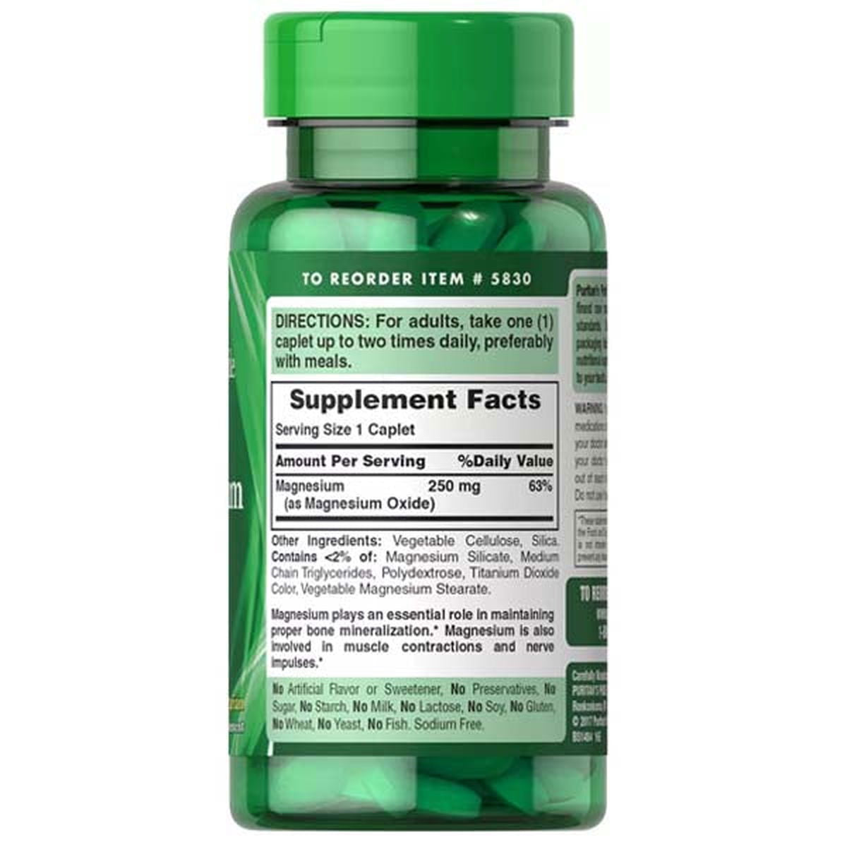 Puritan's Pride Magnesium 250Mg (Imp)