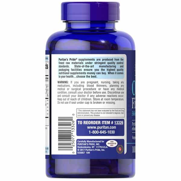 Puritan's Pride Omega-3 Fish Oil 1200Mg 100 Softgels