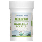 Puritan's Pride Organic Hair, Skin & Nails Supplement - 30 Ct