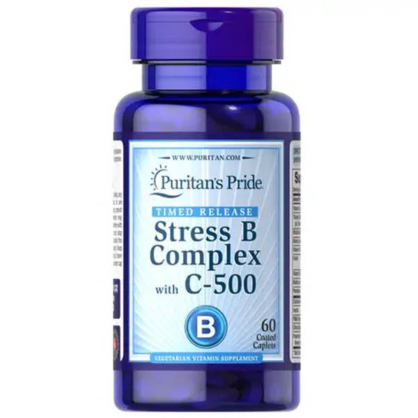 Puritan's Pride Stress B Complex With Vit C 500 Caplets 60s