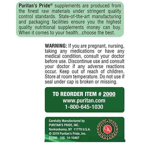 Puritan's Pride Zinc 25mg 100Ct