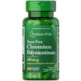 Puritan's Pride Chromium Polynicotinate 200mcg - 100 Tabs