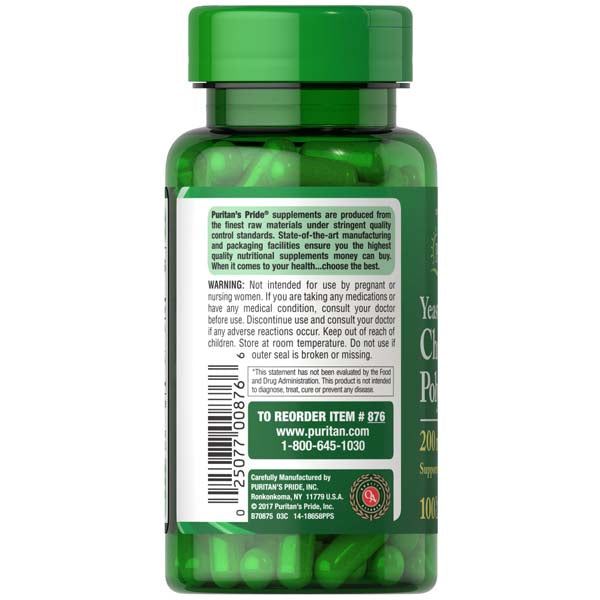 Puritan's Pride Chromium Polynicotinate 200mcg - 100 Tabs