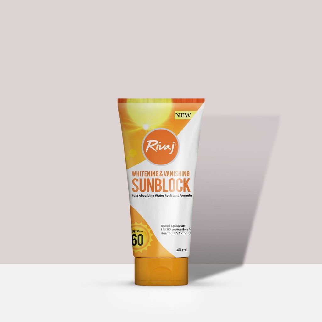 Rivaj Whitening & Vanishing Sunblock SPF-60, 120ml
