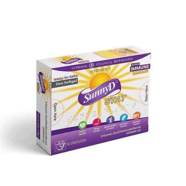 Scotmann Sunny D Stat (Vitamin D3 200,000 IU), 1 Ct