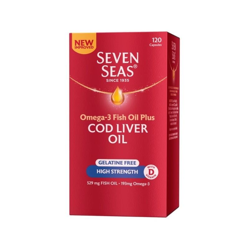 Seven Seas Simply Timeless Cod Liver Oil One a Day – 120 Capsules