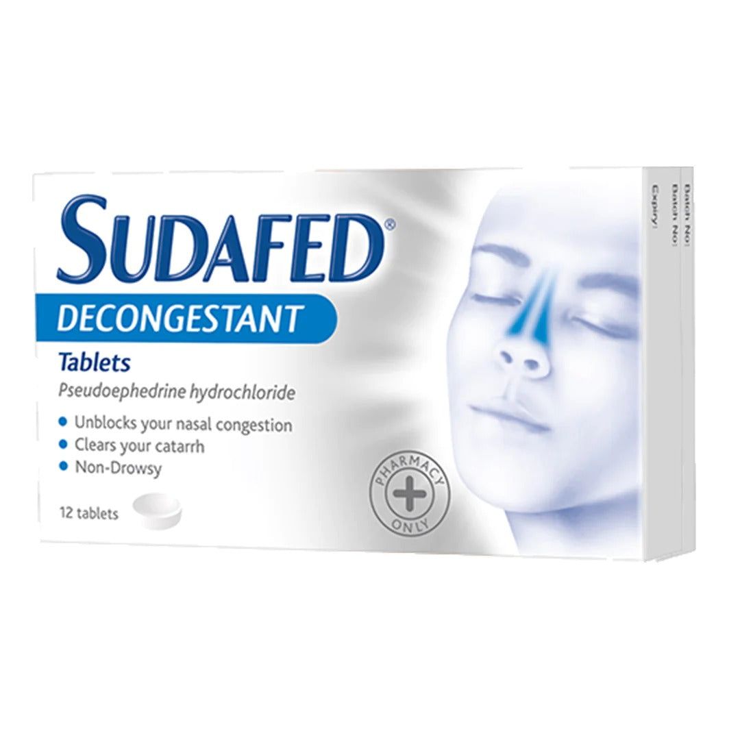 Sudafed Decongestant 12 Tablets