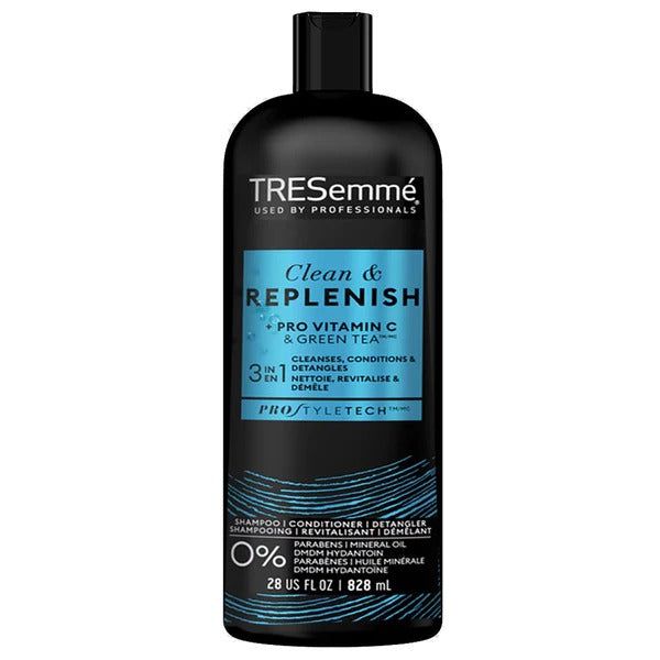 TRESemme 3 in 1 Clean & Replenish Shampoo, 828ml