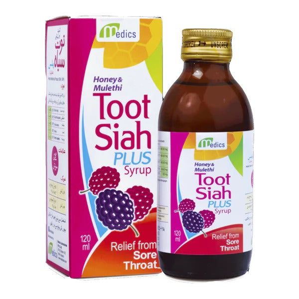 Toot Siah Plus Syrup (Honey & Mulethi), 120ml - Medics