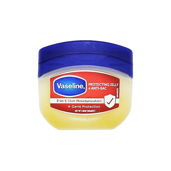Vaseline 2-in-1 Skin Moisturizing + Anti Bacterial Petroleum Jelly, 100ml