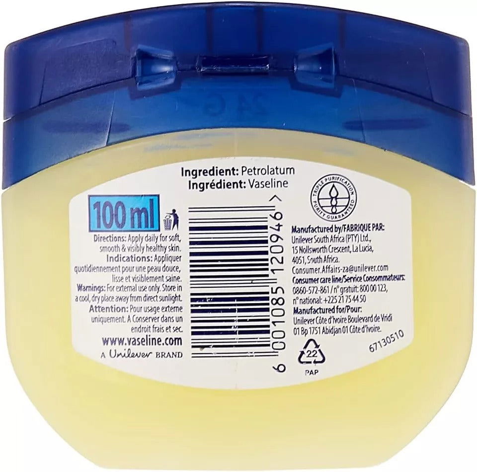 Vaseline Blueseal Petroleum Jelly Original, 100ml