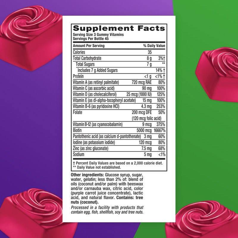 VitaFusion Gorgeous Hair, Skin and Nails Multivitamin Gummies 160CT