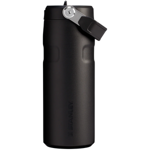 The IceFlow™ Bottle with Flip Straw Lid | 16 OZ – Black