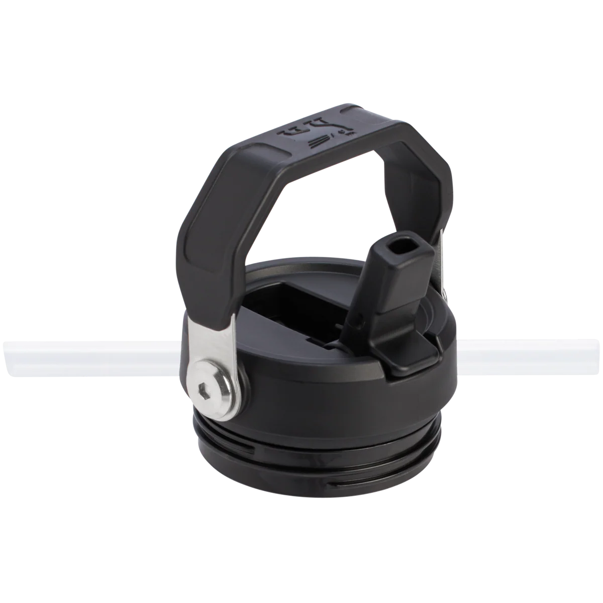 The IceFlow™ Bottle with Flip Straw Lid | 16 OZ – Black