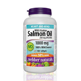 Webber Naturals Wild Alaskan Salmon Oil 1000mg, 180 Ct