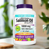 Webber Naturals Wild Alaskan Salmon Oil 1000mg, 180 Ct
