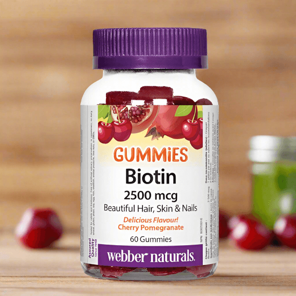 Webber Naturals Biotin Gummies 2500 mcg, 60 Ct