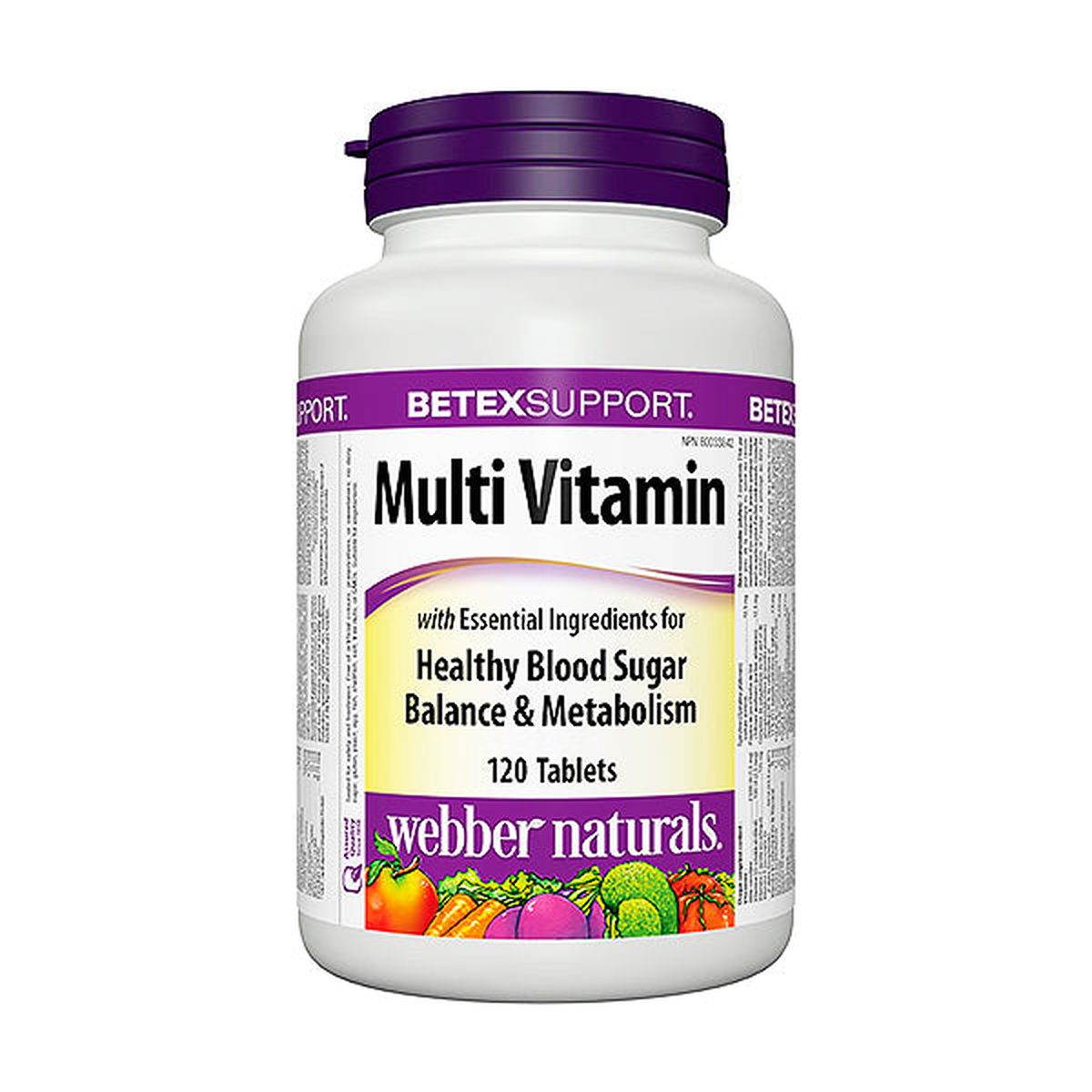Webber Naturals Diabetex MultiVitamin 120 Ct