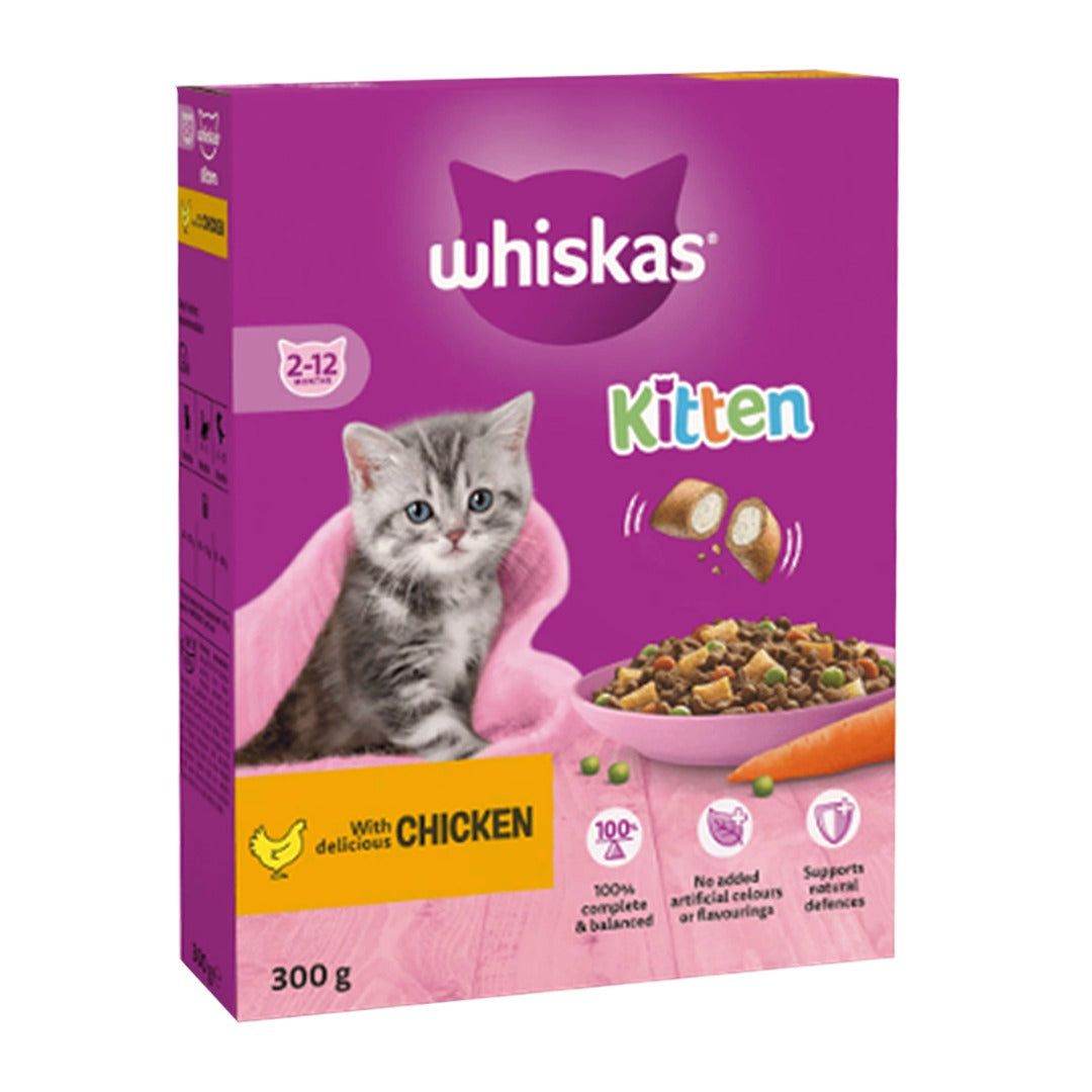 Whiskas Kitten Dry Food 2-12 Months with Delicious Chicken, 300g