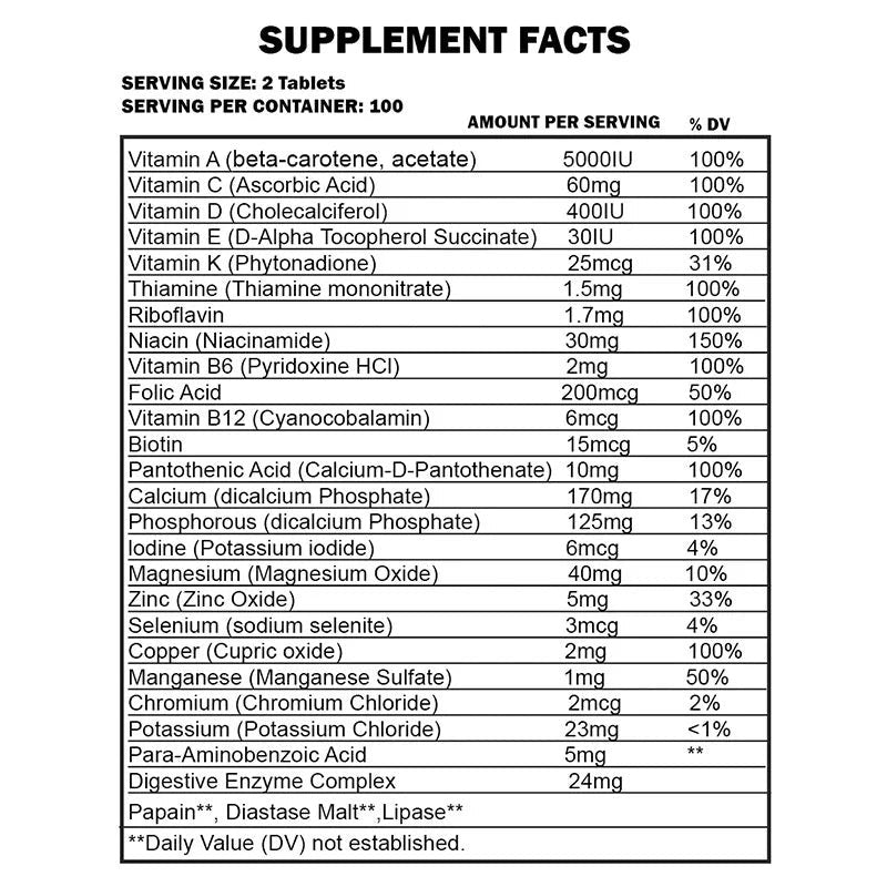 Universal Nutrition Daily Formula Multivitamin 100ct